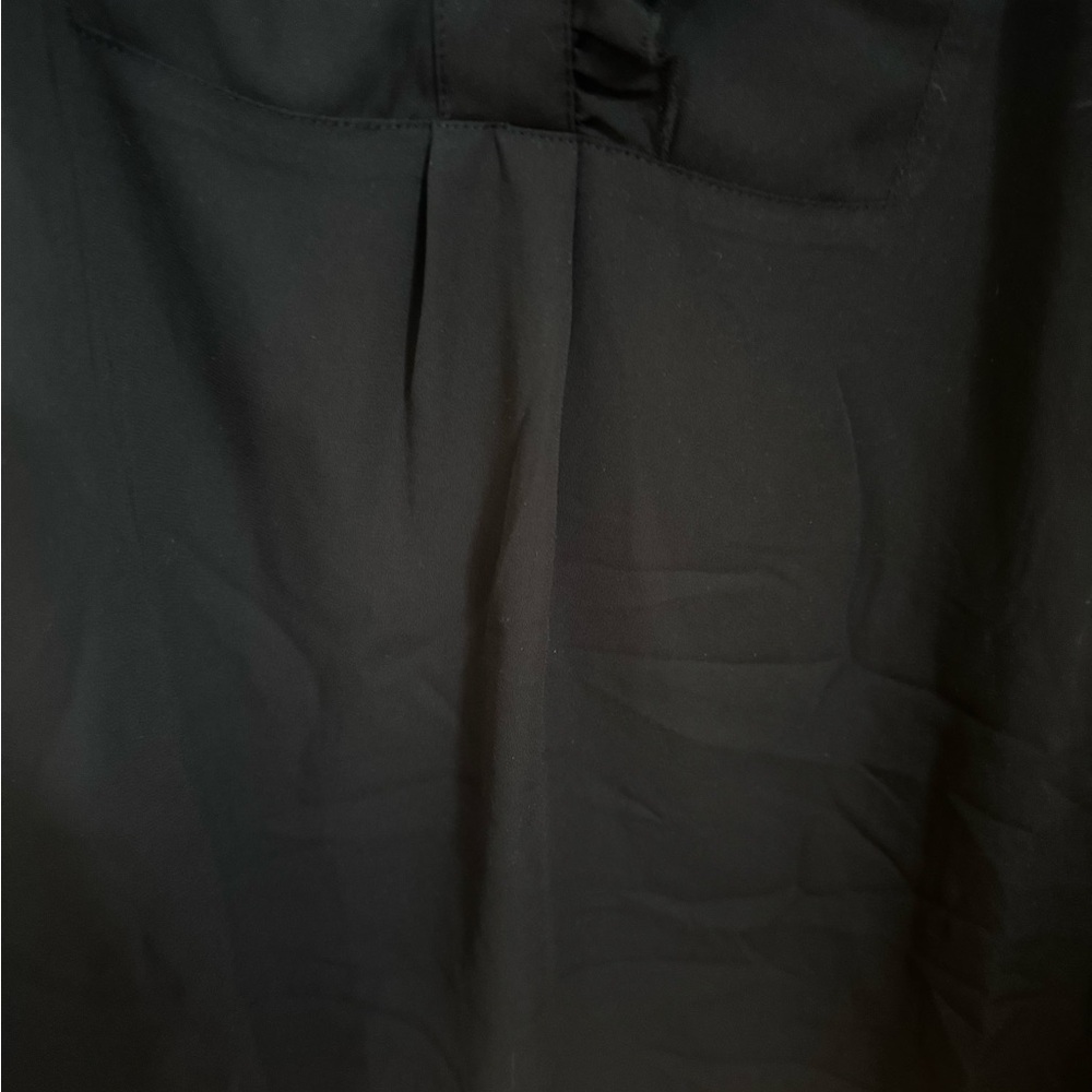 Crew Black Ruffle Blouse – Size 14 | Quiet Luxury, Feminine Detail - Picture 9 of 9